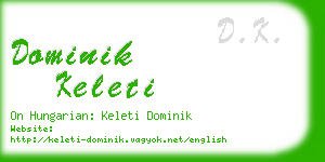 dominik keleti business card